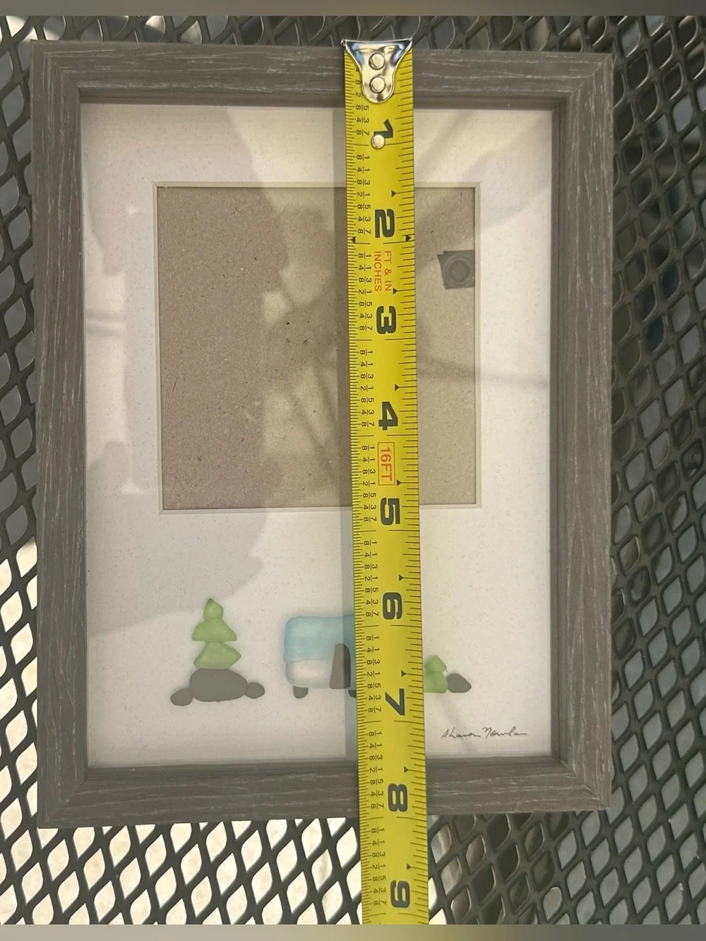 Demdaco Seaglass Accent Picture Frames in Green and Blue with Sharon Nowlan Art